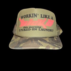 OTTO Camo Trucker Hat with Red Logo